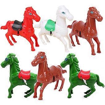 6pcs Wind Up Giocattoli Cavallo Giocattoli Bambini Divertenti Giocattoli Festa di Compleanno Bomboniere (Colore Casuale)