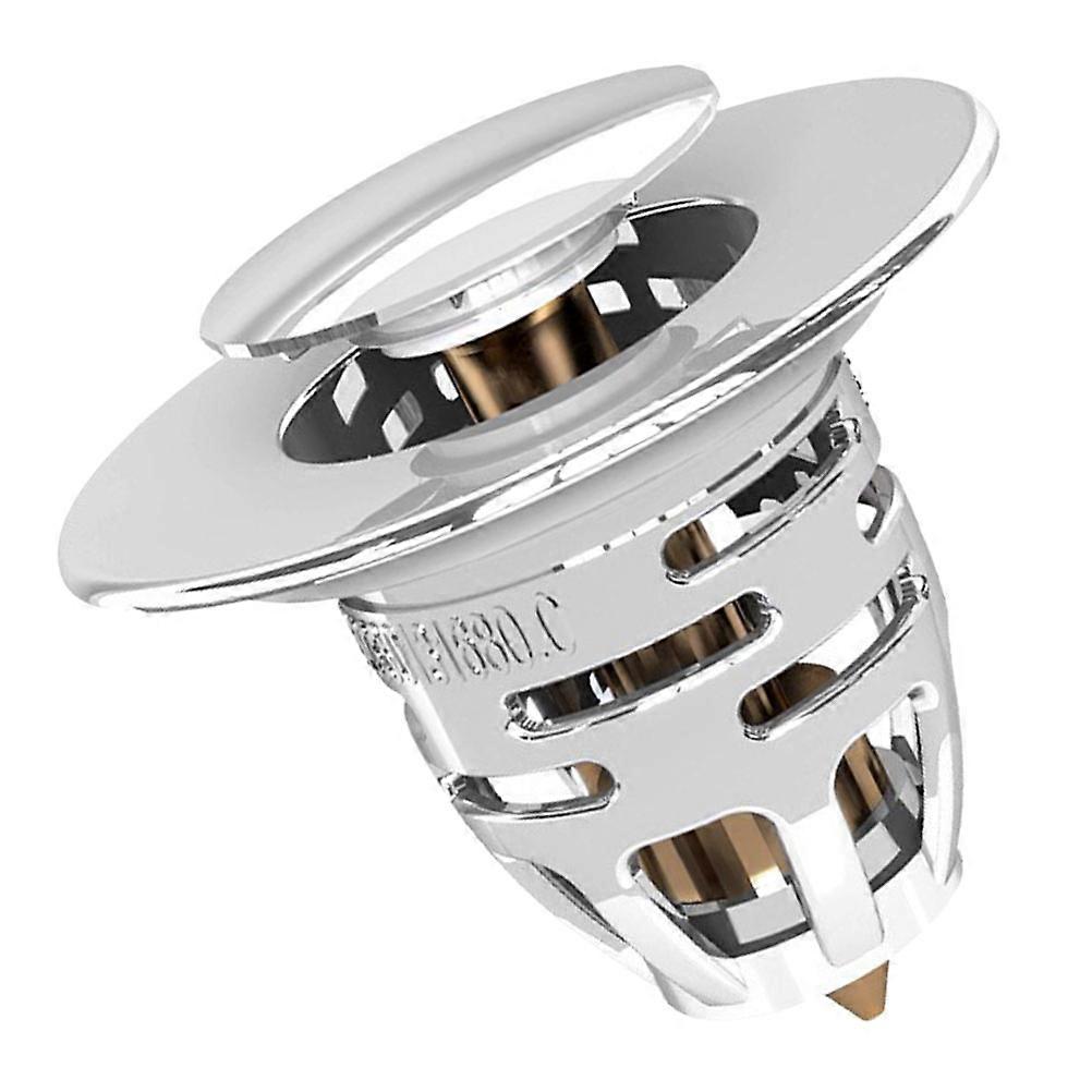 Bathroom Sink Stopper Push Type Drain Strainer for Bathroom 2Pcs