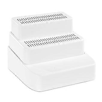 Adjustable 3 Steps Litter Box Ramp with Filter Function, Detachable Litter Trapper, for Small & Eld  J2