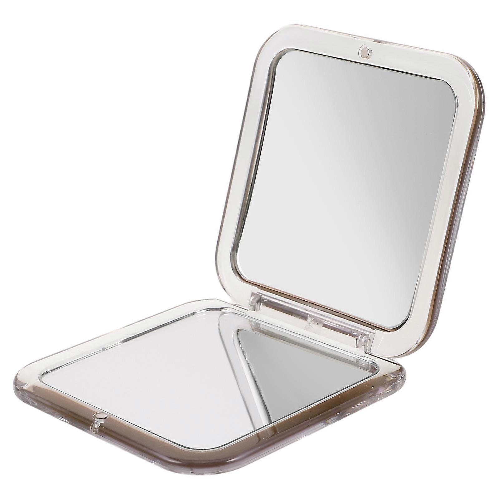 Foldable Mini Square Makeup Mirror with 10X Magnification for Makeup Application