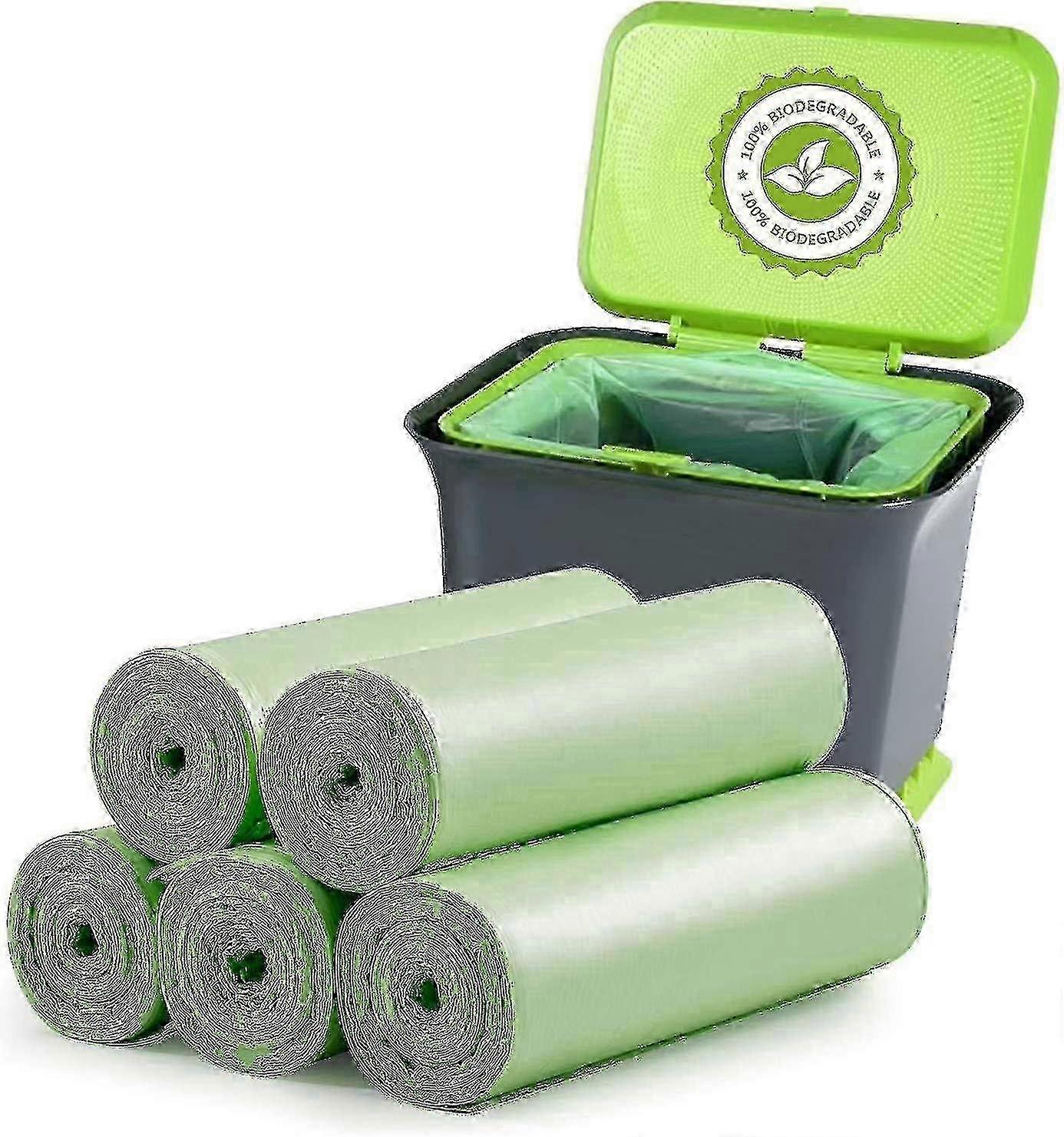 100pcs Biodegradable Compostable Bin Bags