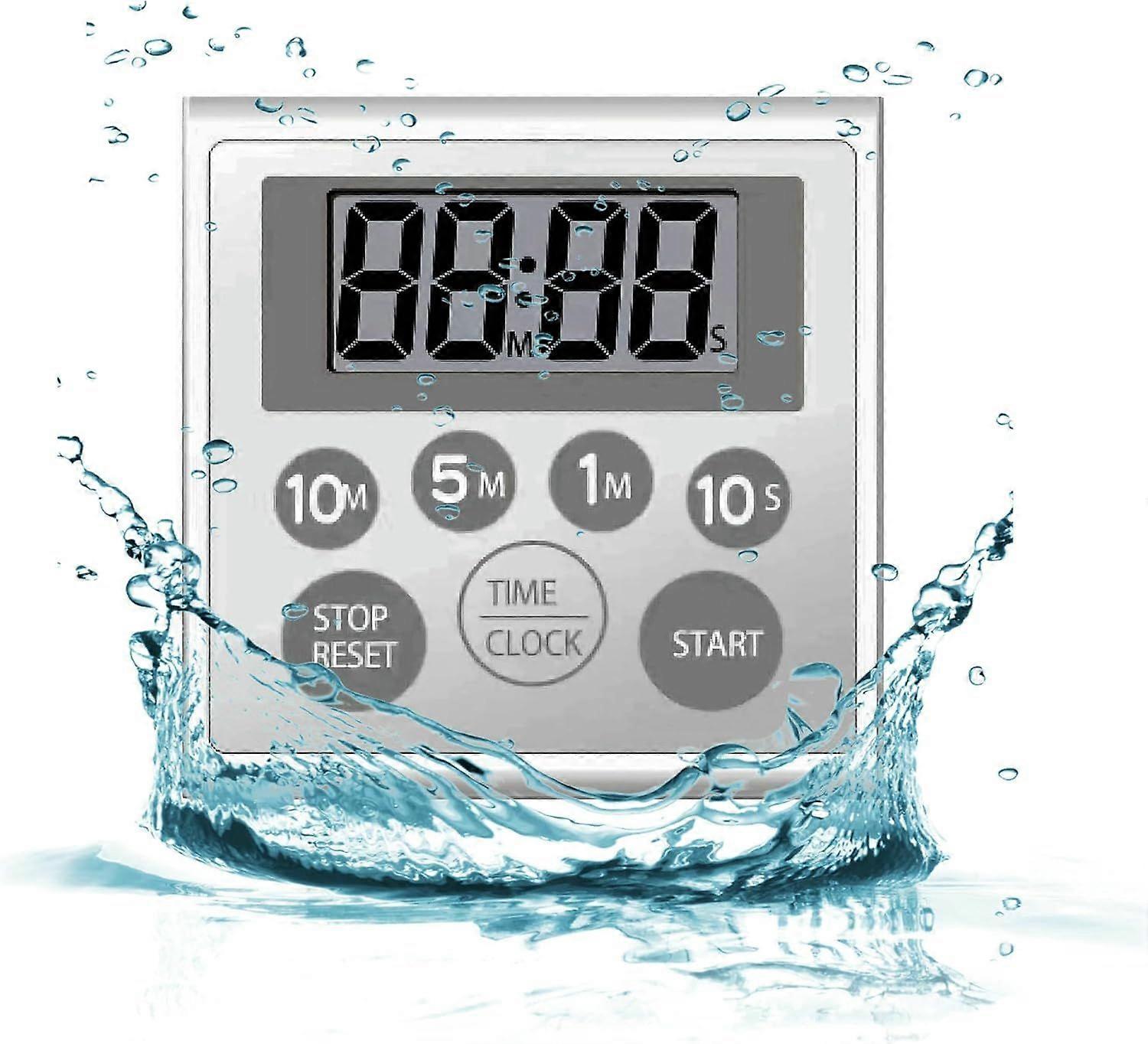 Digital Timer Waterproof Shower Timer Shower Clock Bathroom Kitchen Timer with