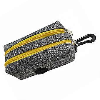 Grey Pet Poop Bag Holder Outdoor Portable Dog Waste Bag Dispenser Storage Box