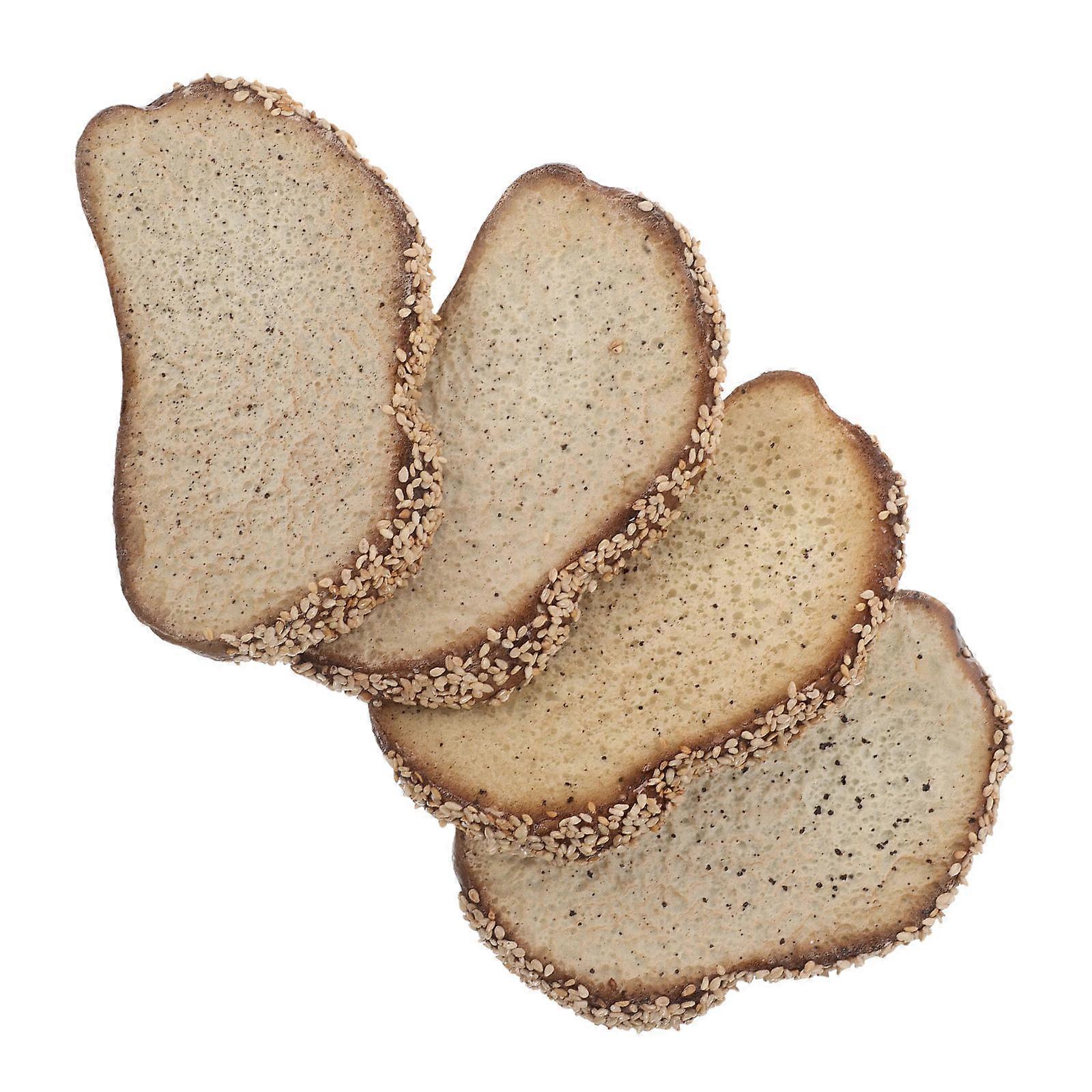 Fake Bread Slice Model for Decor 4Pcs Realistic Artificial Bread for Home
