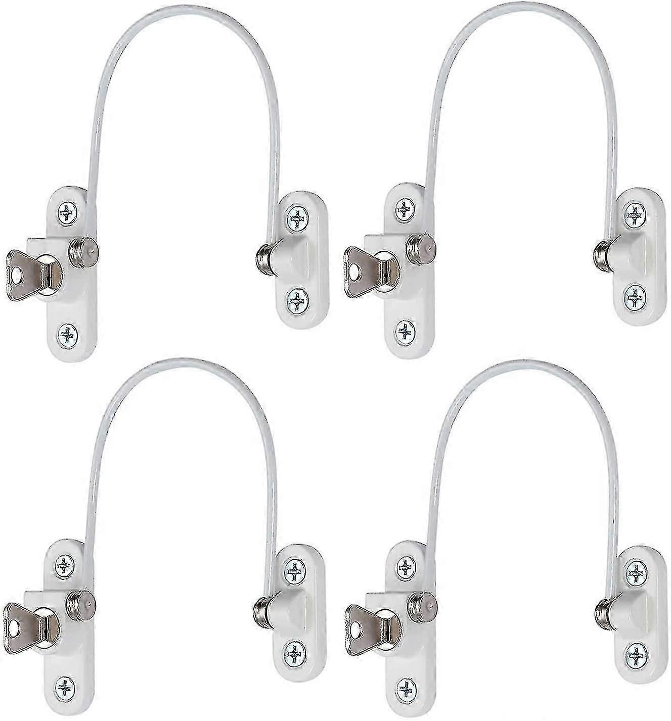 4 Pcs Security Window Lock, Window Security Door Lock With Key