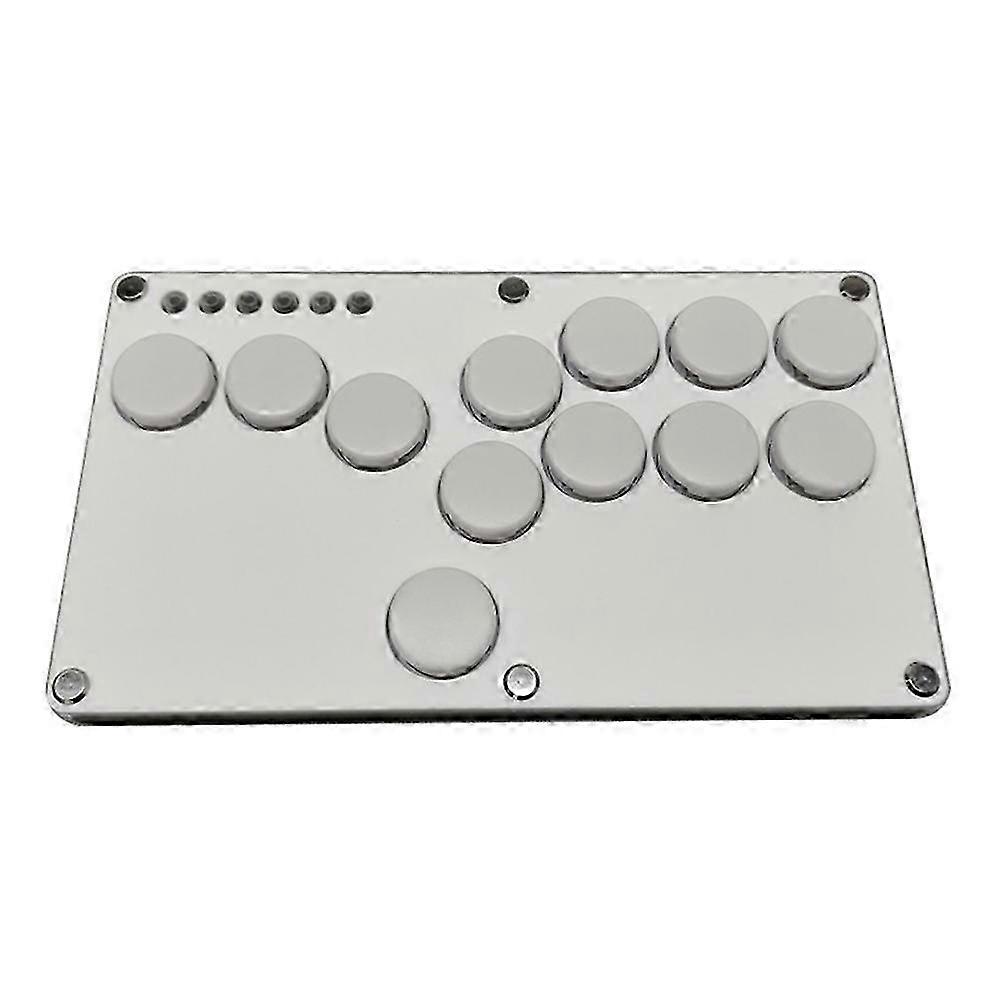 Flatbox Arcade Fighting Game Encoder Controller Xinput/Dinput Mini Console // White Key