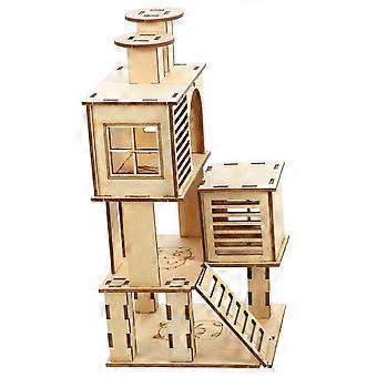 Hamster Holz Leiter Haus Lebensraum Haustier Übung Spielplatz Rutsche Plattform