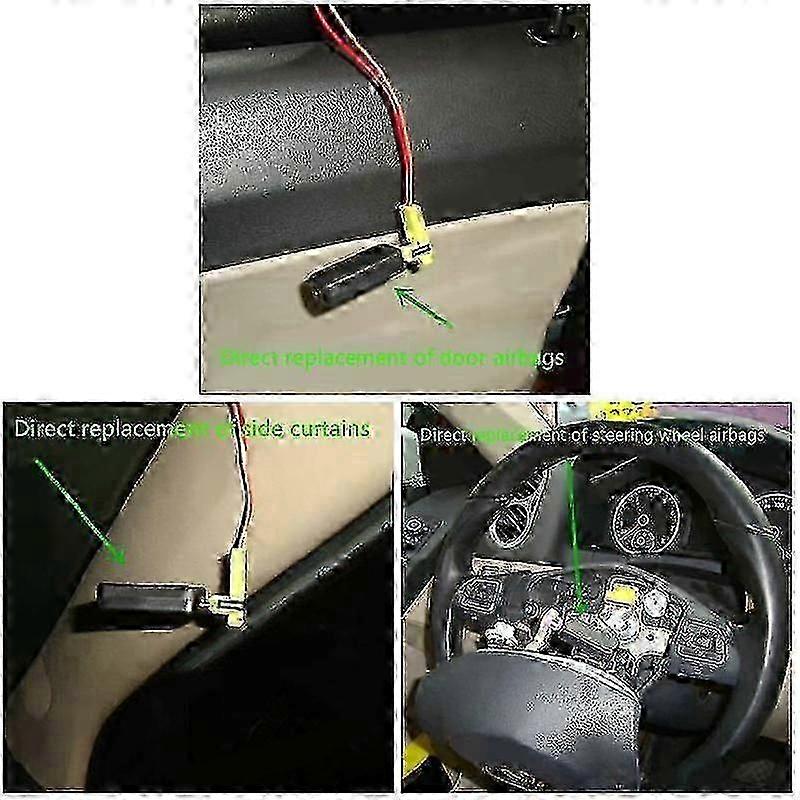 2 stk. bilairbagmodstandssimulator til bypass og testning, sort