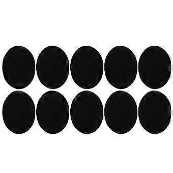 5 Paar Iron Patches Zelfklevende Ovale Mouw Elleboog Reparatie DIY Decoratie Doek StickersZwart