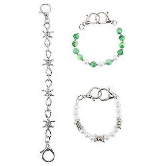 Schoenveterbedeltjes van zinklegering, punk schoenketting voor decoratie, 3 stuks