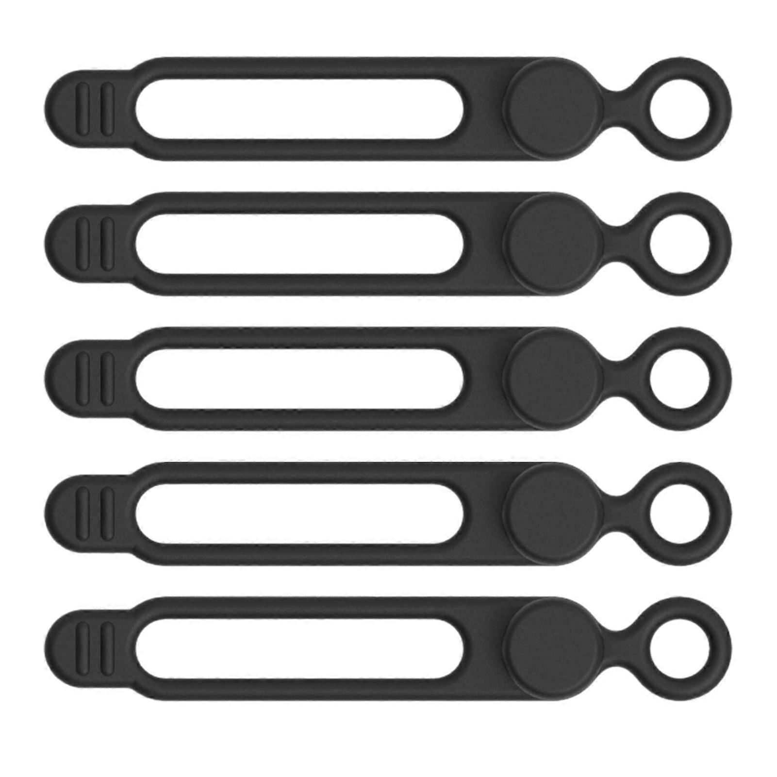 5 pc data cable storage Winder headphone cabin black one size