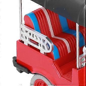 Triciclo tailandês Pull Back, Simulação de Tuk-Tuk de Liga, Modelo de Carro, Brinquedo Infantil, Vermelho