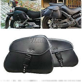 Motorcykel Sadelväskor Side Tool Bag Bagageväska Svart För Kawasaki Vulcan VN 800 900 1500 1600 1700 2000 Custom Nomad Drifter