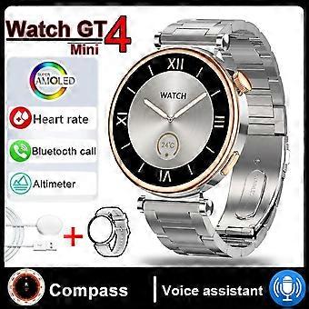 2024 Nouvelle MONTRE GT4 Mini Smart Watch Adulte 1,3 pouce NFC Boussole Horloge BT Call IP68 Étanche Lady Smartwatch avec Huawei
