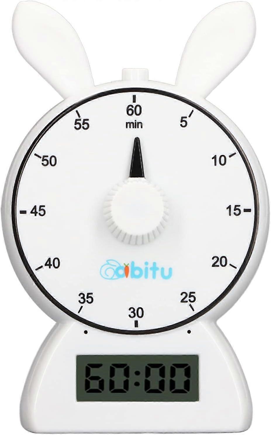Visual Countdown Timer Cooking Time Management Timer, Kitchen Timer Reminder Countdown(White)