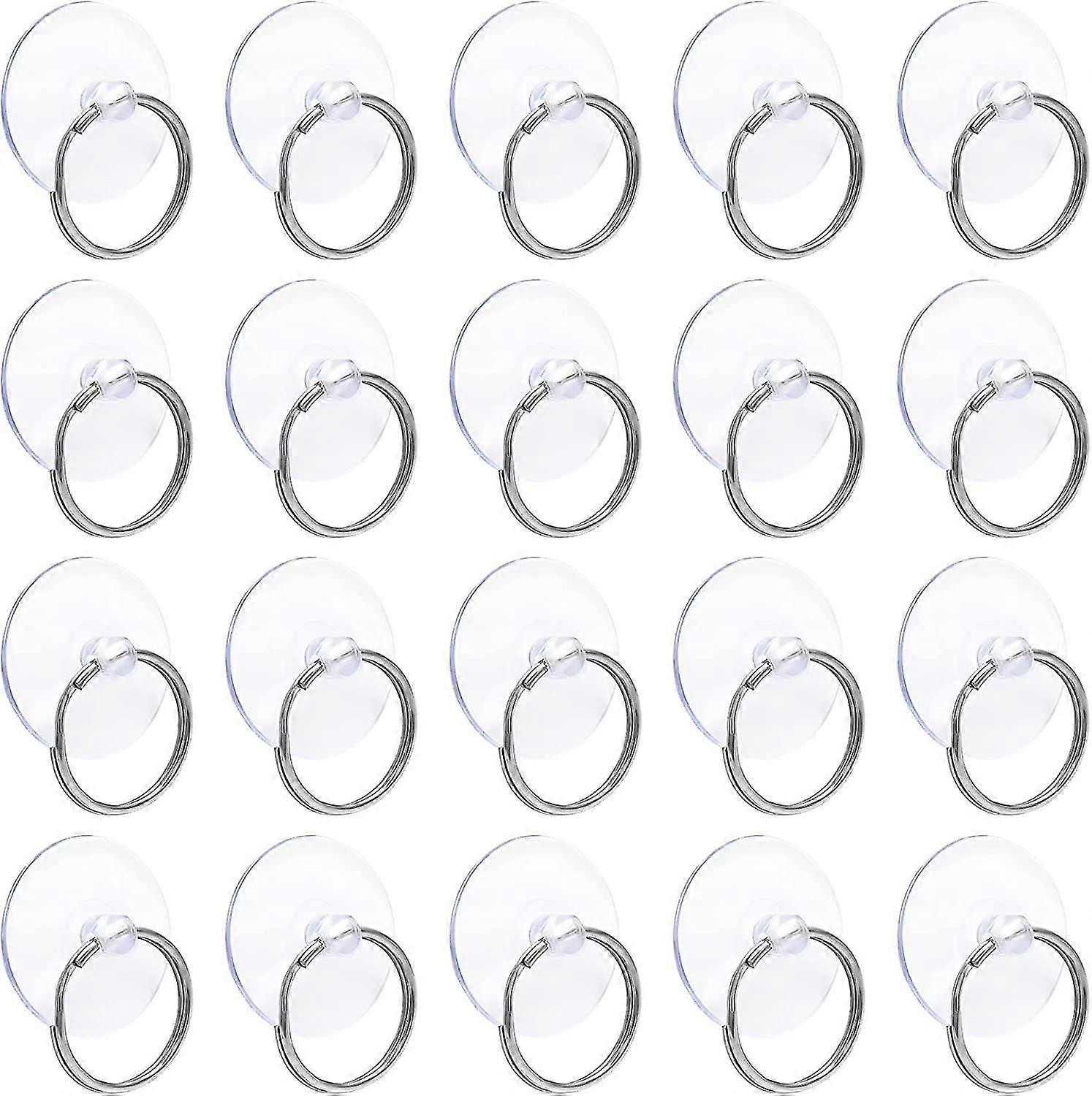 20-pack Suction Cup Hooks With Loops
