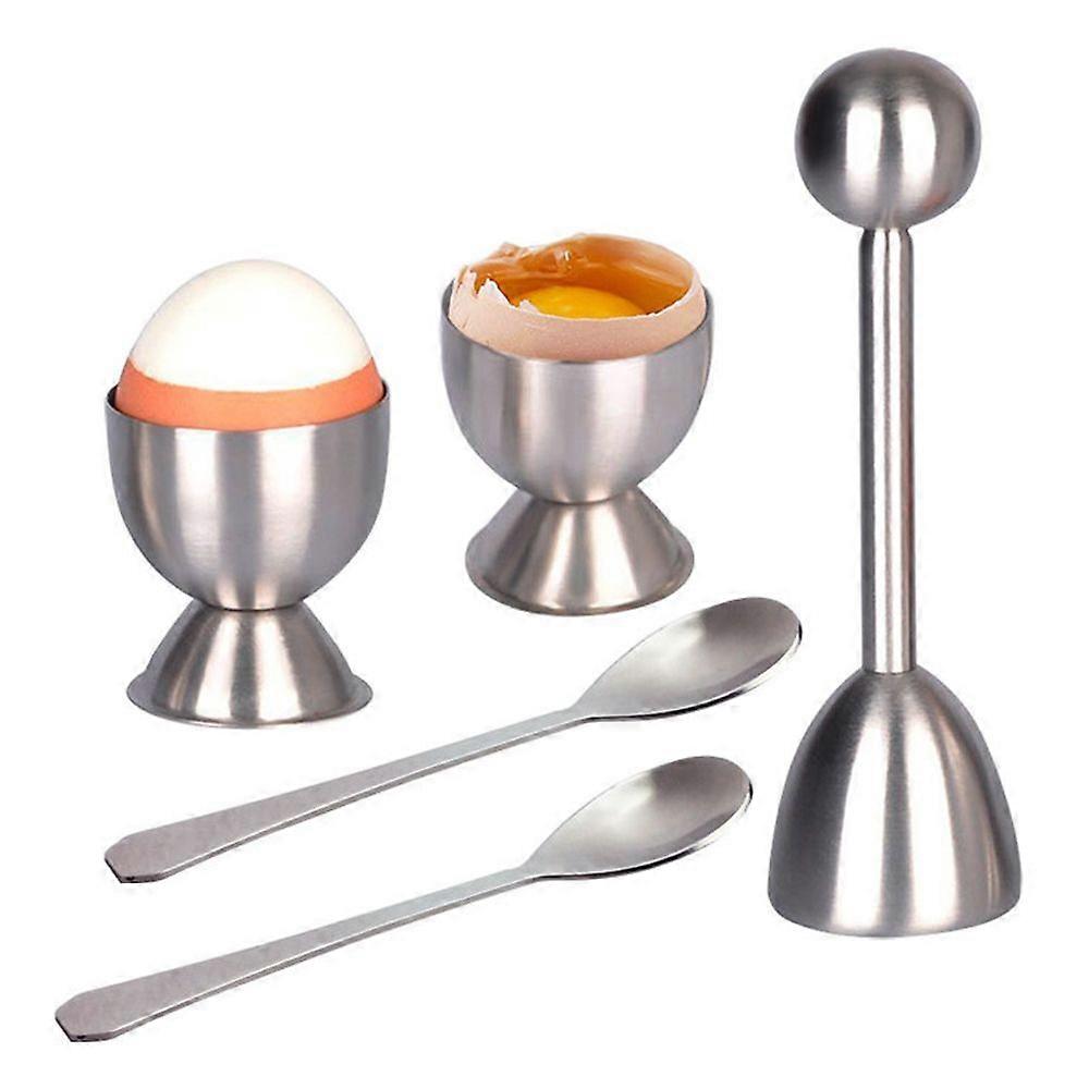Eggshell cutter set, eggshell separator, includes 2 egg cups, 2 spoons, 1 cutter.