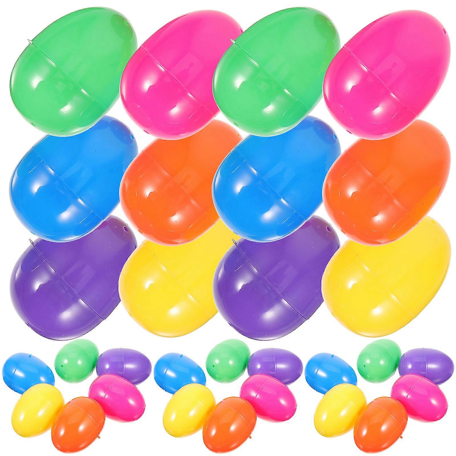 50pcs Easter Eggs Empty Eggs Plastic Egg Playthings Fillable Plastic Easter Eggs