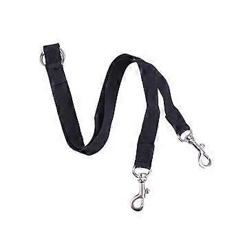 Dual Double Dog Leash Coupler No Durable Suits All Dog Walker and Trainer Leash Two Dogs Adjustable Splitter Lead (Black)