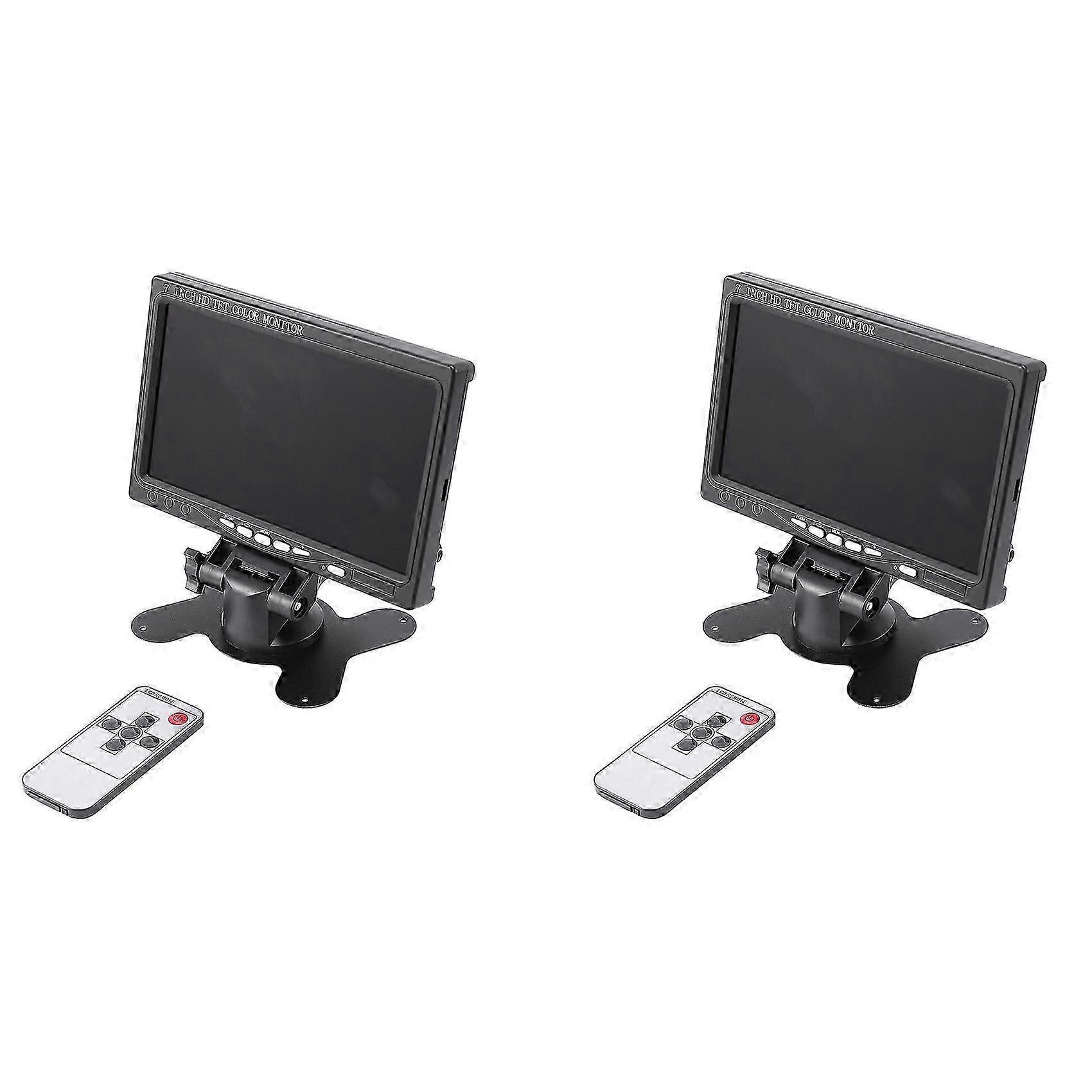 2 monitores portáteis de 7 polegadas com resolução de 1024x600 - Compatíveis com VGA e AV para fotografia.