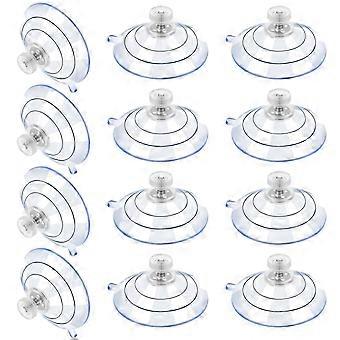 12 Large Suction Cups Plastic Suction Cup Clear Anti-collision Rubber Screw Metal Nut Strong Suction Cup Clear Pvc Replacement With Screw Nut (60m5-10