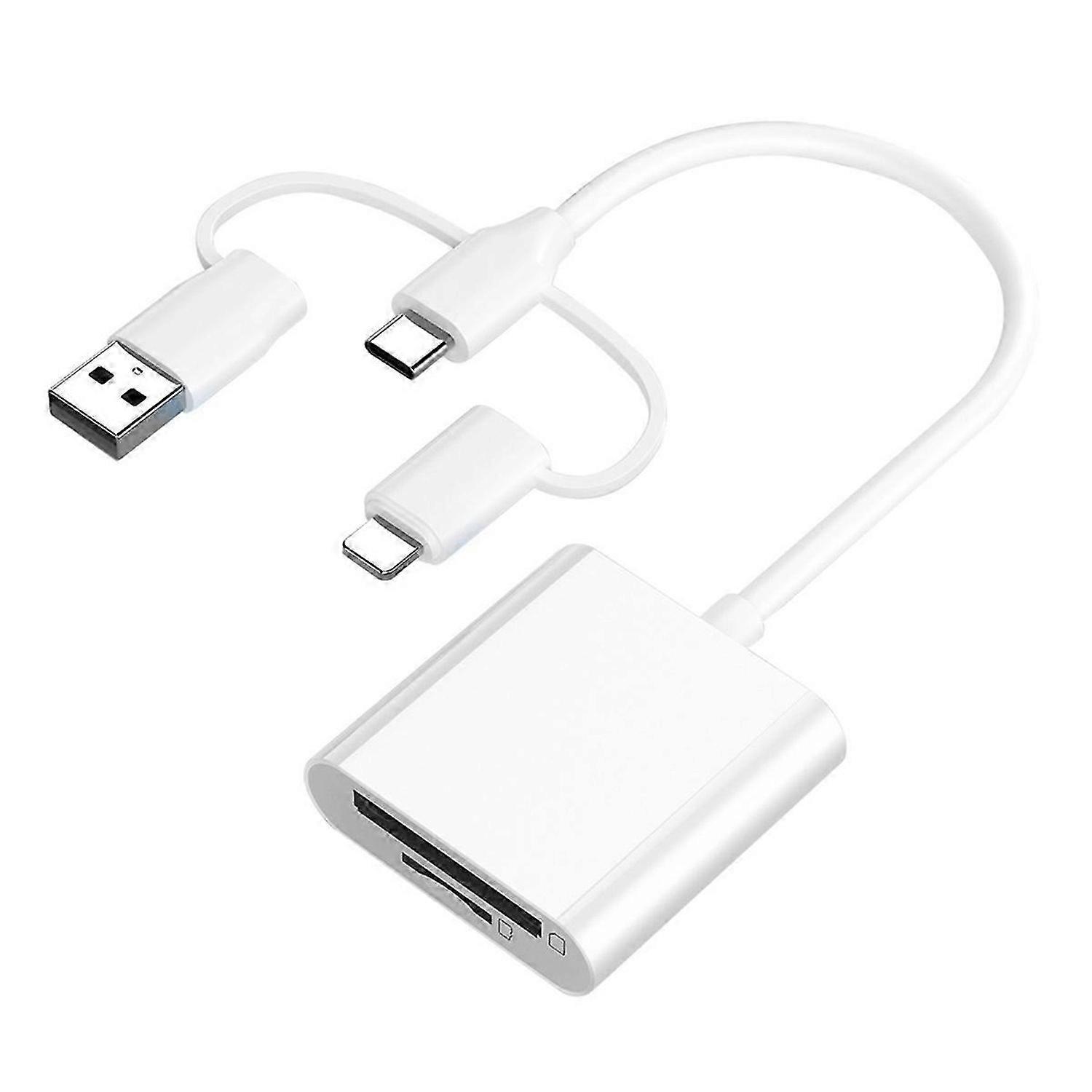 Reader for IPhone IPad USB2.0 USB-C Connector Memory Card Reader