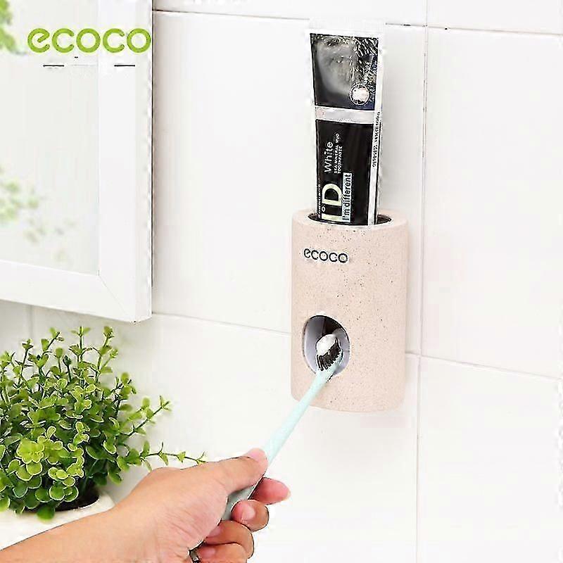 Automatic Toothpaste Dispenser Dust-proof Toothbrush Holder Wall Mount Stand Toothpaste Squeezer Bathroom Accessories Set