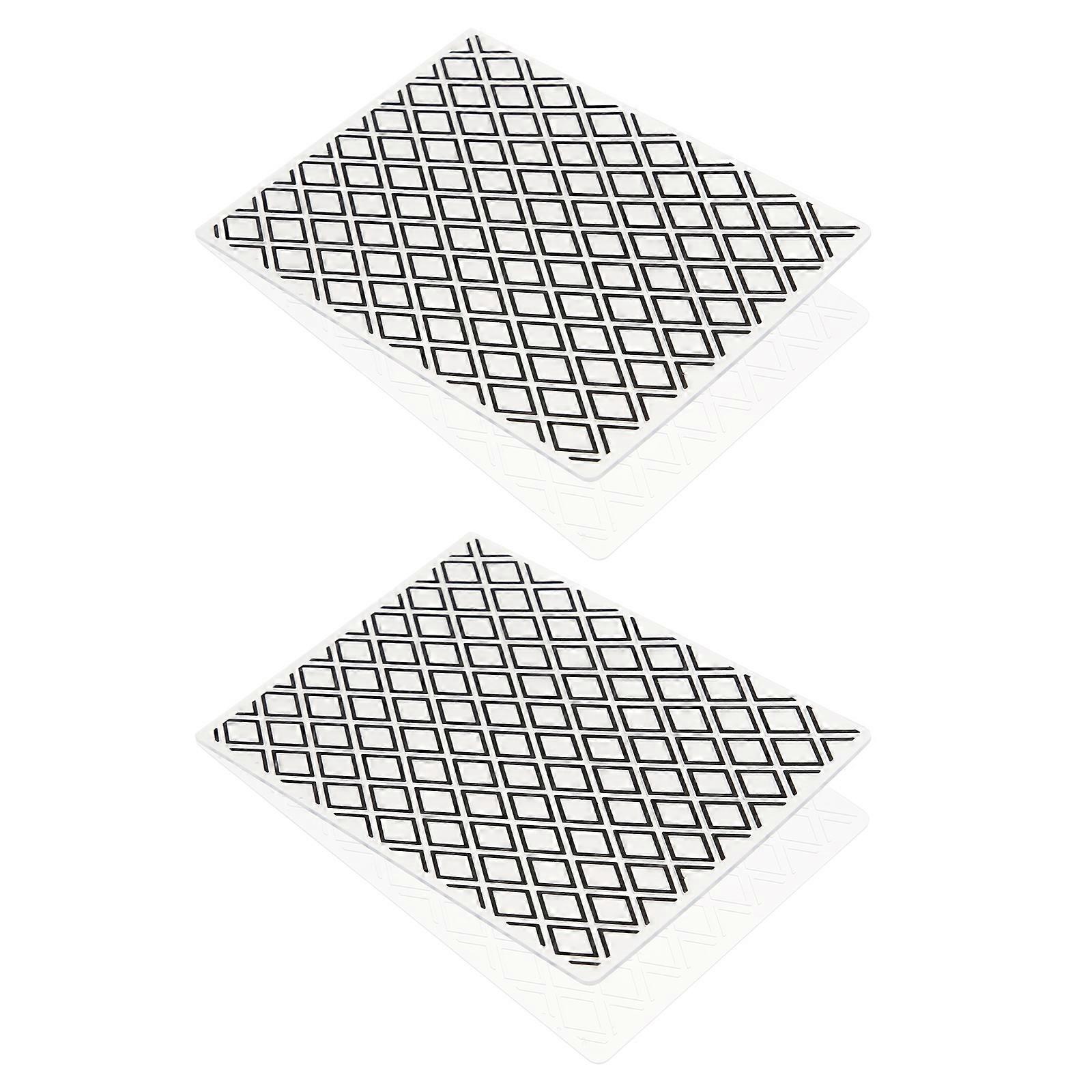 Embossing Template Diamond Square Plastic Embossing Folders for DIY Use 2Pcs