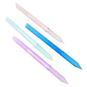 4 stks Nano Glas Nagelvijl: Dubbelzijdig Glazen Nagelriem Pusher en Vijl Tool - Precisie Nagel Buffer - Manicure Stick voor Thuis en Salon Gebruik