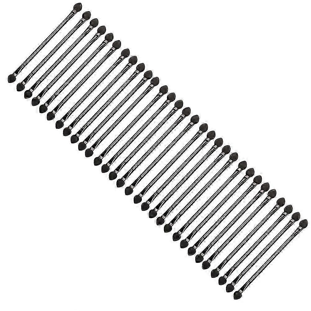 30Pcs Black Double-Sided Eyeshadow Brush Set for Makeup Application