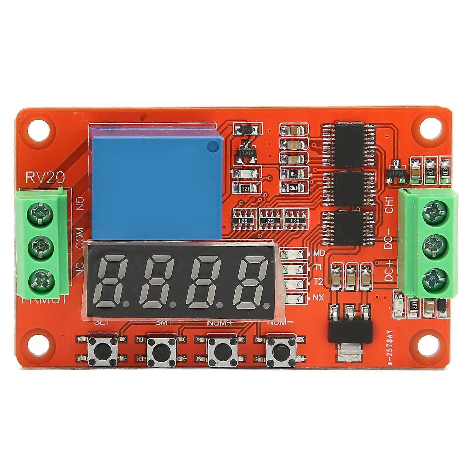 Time Delay Relay Module 18 Functions Timing Delay Cycle Self Locking Relay Control Module for Smart Home Automatic Control 12V