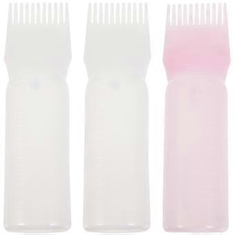 Hair Dye Bottle Salon Hairdressing Bottle for Hair Styling 3Pcs Comb