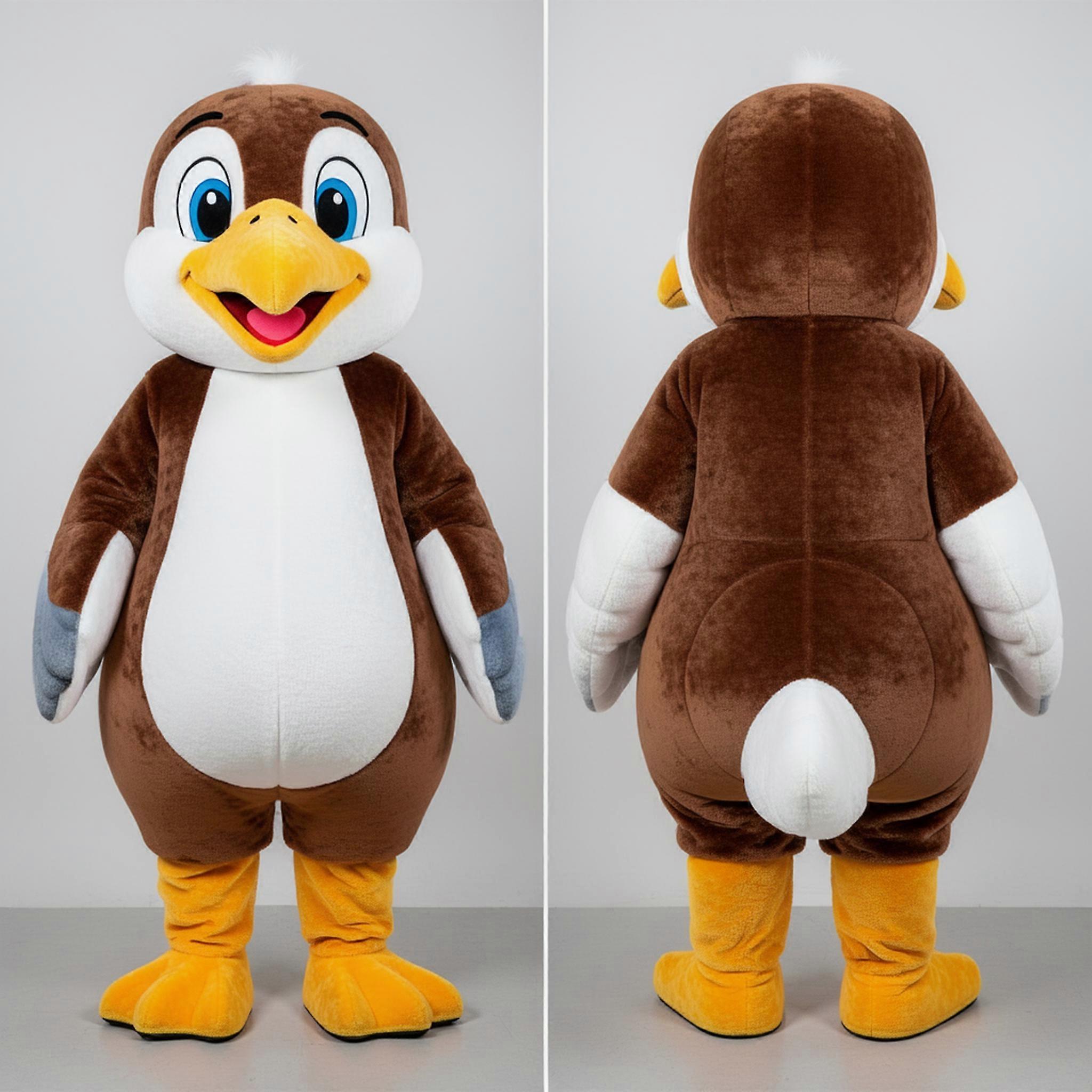 MASTICOT Velvety White Fluffy Seagull Mascot