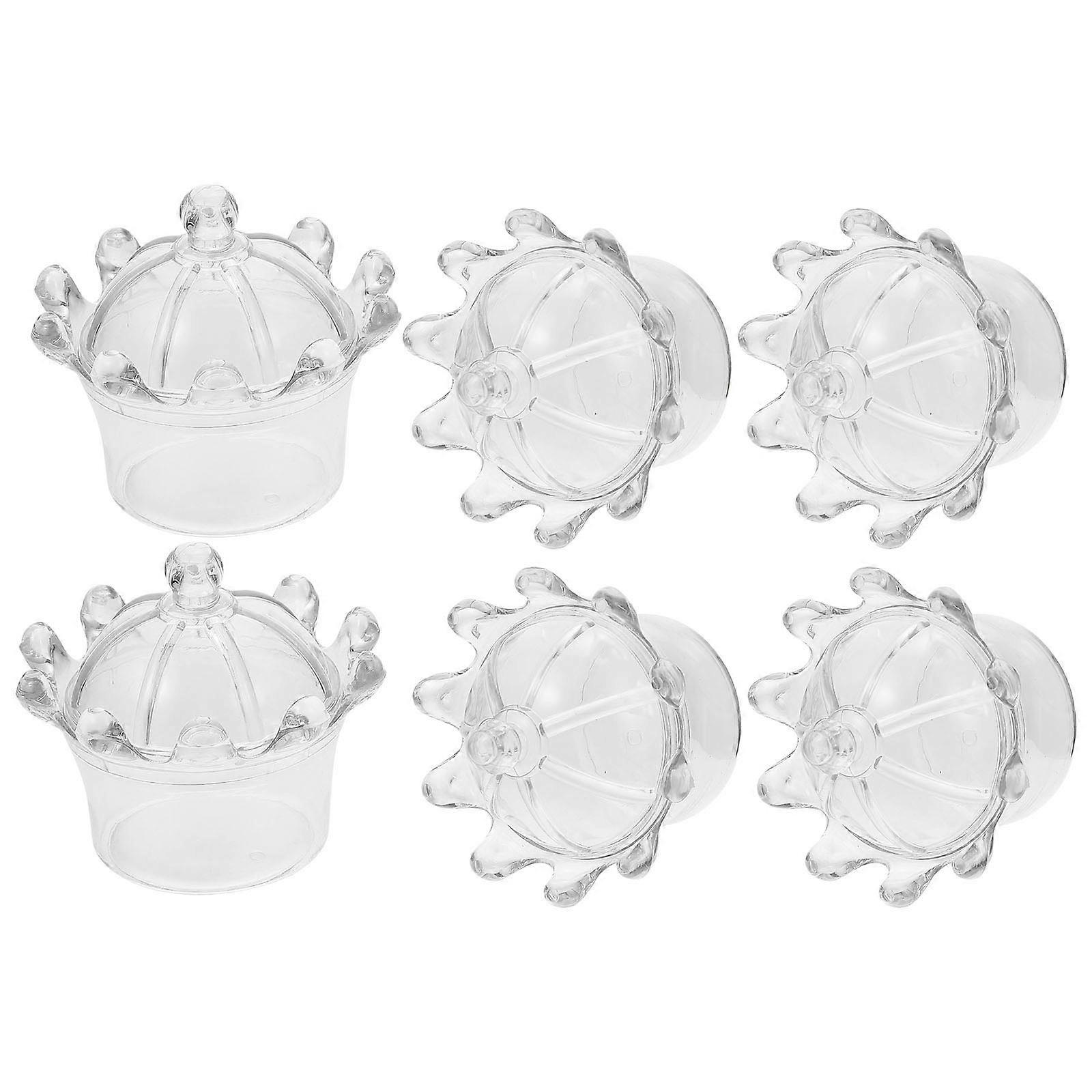 Wedding Candy Boxes Creative Plastic Crown Shape Storage 12Pcs