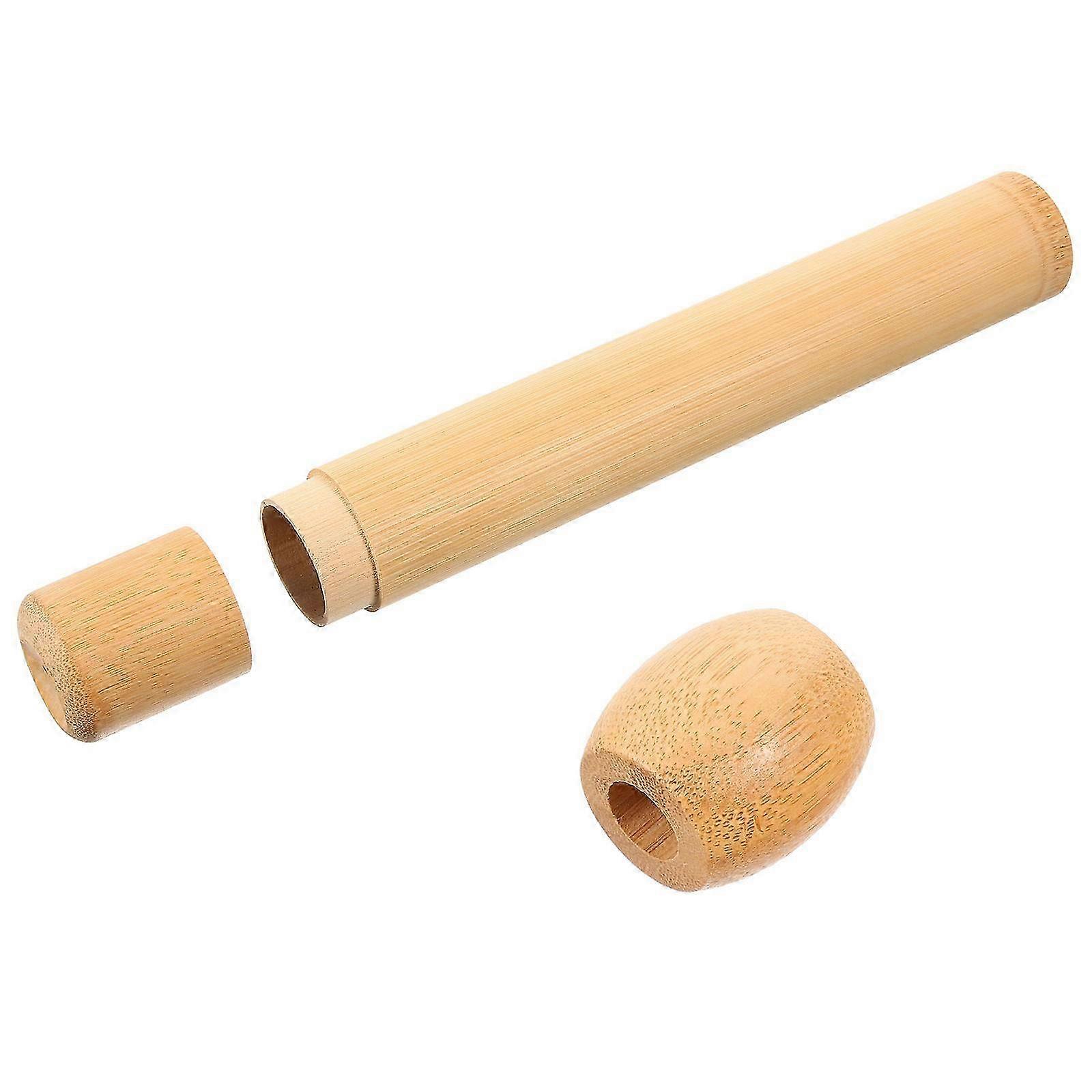 Slim Bamboo Toothbrush Stand Reusable