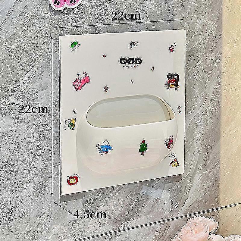 Wall-Mount Cartoon Cat Storage Unit