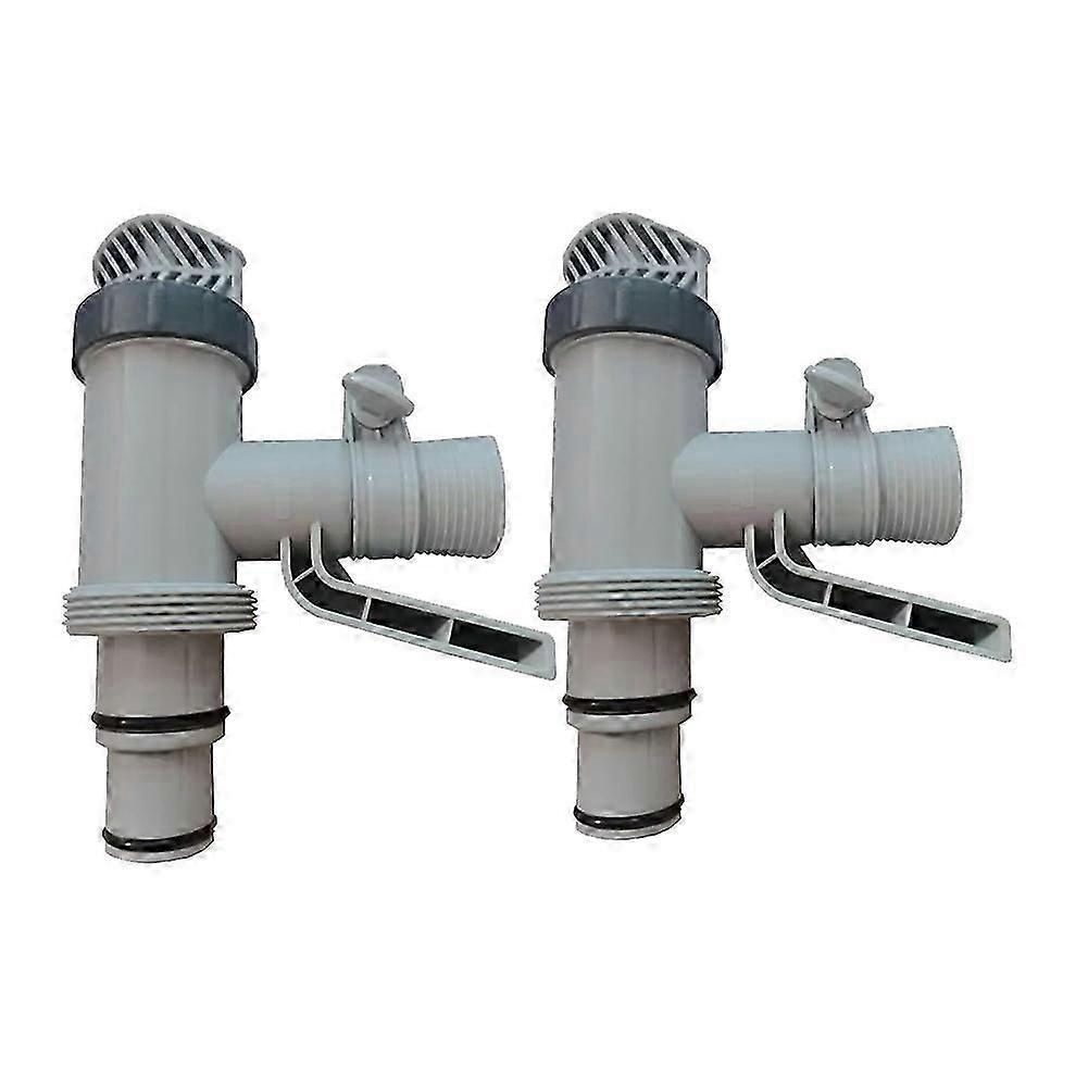 2Pcs Replacement Plunger Valve with Brackets Compatible with Above Ground Pool Essential Pool Maintenance Accessory