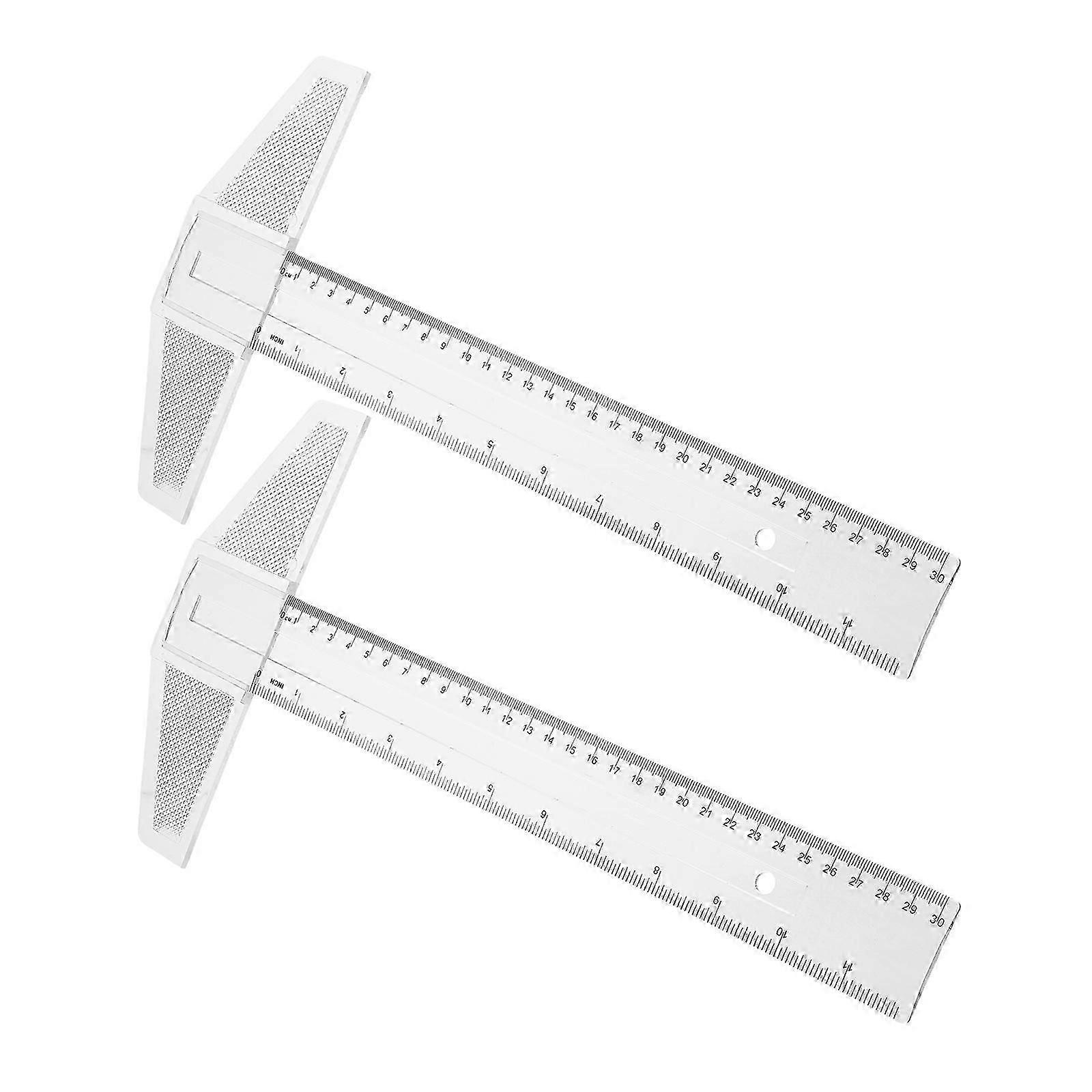 2Pcs Rulers compatible with Measuring Precise Crafting and Drawing Use