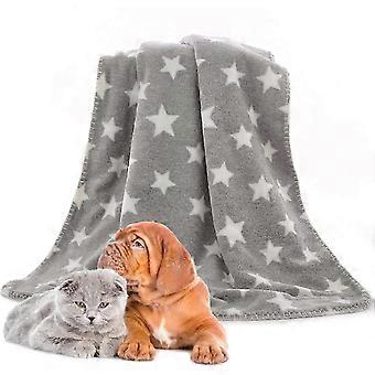 2026 nyeste modell ultramykt flanellteppe for hund og katt 75 x 100 cm grått