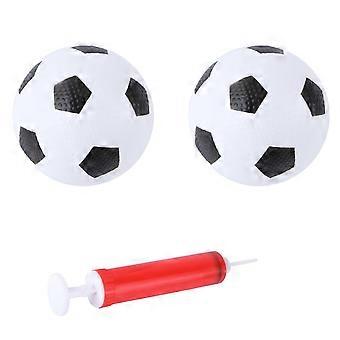 Mini Soccer Ball Toy Set PVC Football with Inflator for Kids Sports Play and Educational Gift, 2 Balls