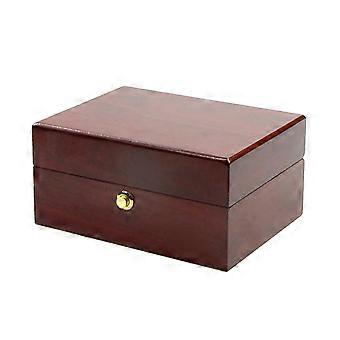 Practical Solid Wood Watch Storage Box With PU Leather Exterior And Ample Space compatible with Accessories Multicolor