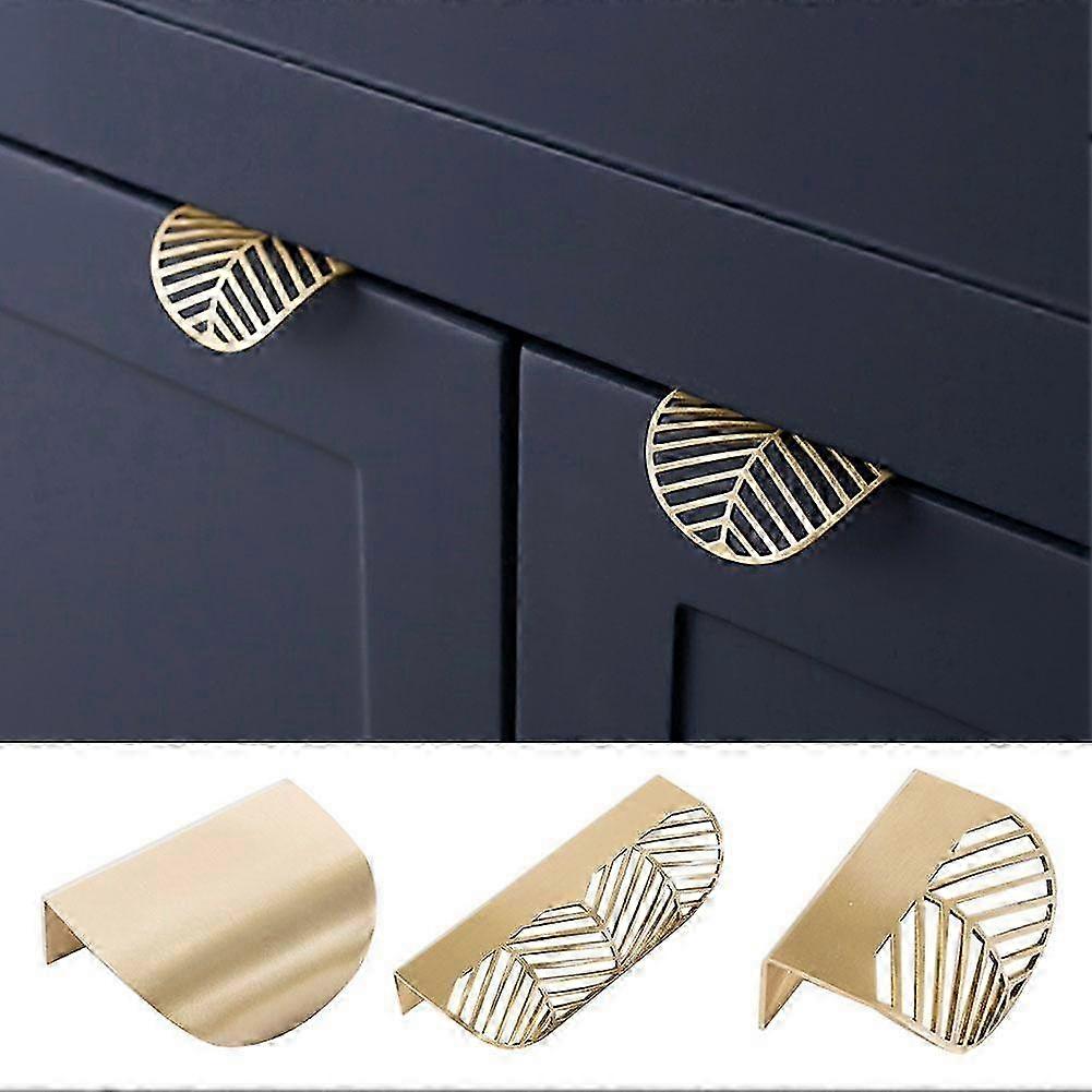 Leaf Shape Brass Gold Cabinet Pulls Furniture Handles Kitchen Door Handle Copper Drawer Pull Knobs Cupboard Handle