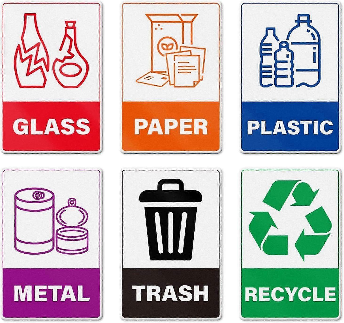 6x4 Inch Vinyl Recycle Stickers Pack