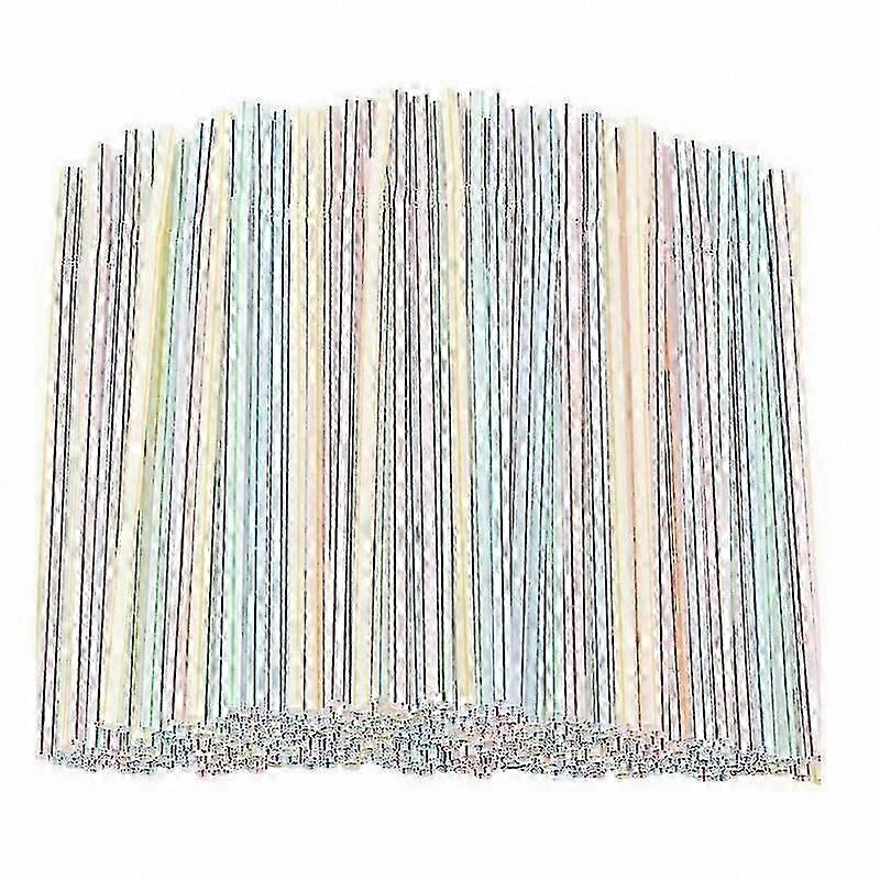 Multi-Colored Plastic Straws, 8-Inch Bendable Drinking Straws, 500 Count
