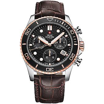 Swiss Military Swiss Quartz Analog Man Watch with Cowskin Bracelet SM34051.05