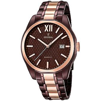 Festina kæreste kollektion Quartz analog mand ur med rustfrit stål armbånd F16855/2
