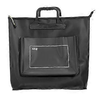 Folding Fish Bucket 48L EVA Thicken Waterproof Anti Leakage Zippered Side Pocket Design with Handles Live Fish Container for Outdoor Camping Black