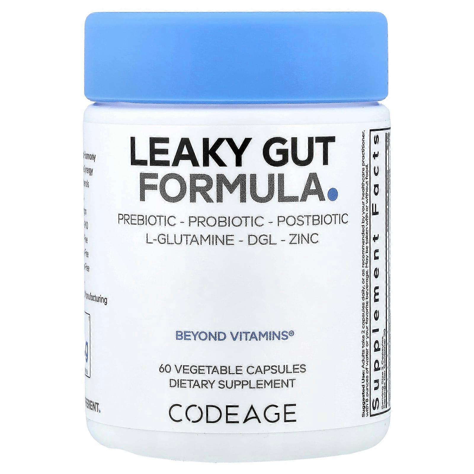 Codeage, Leaky Gut Formula, 60 Vegetable Capsules