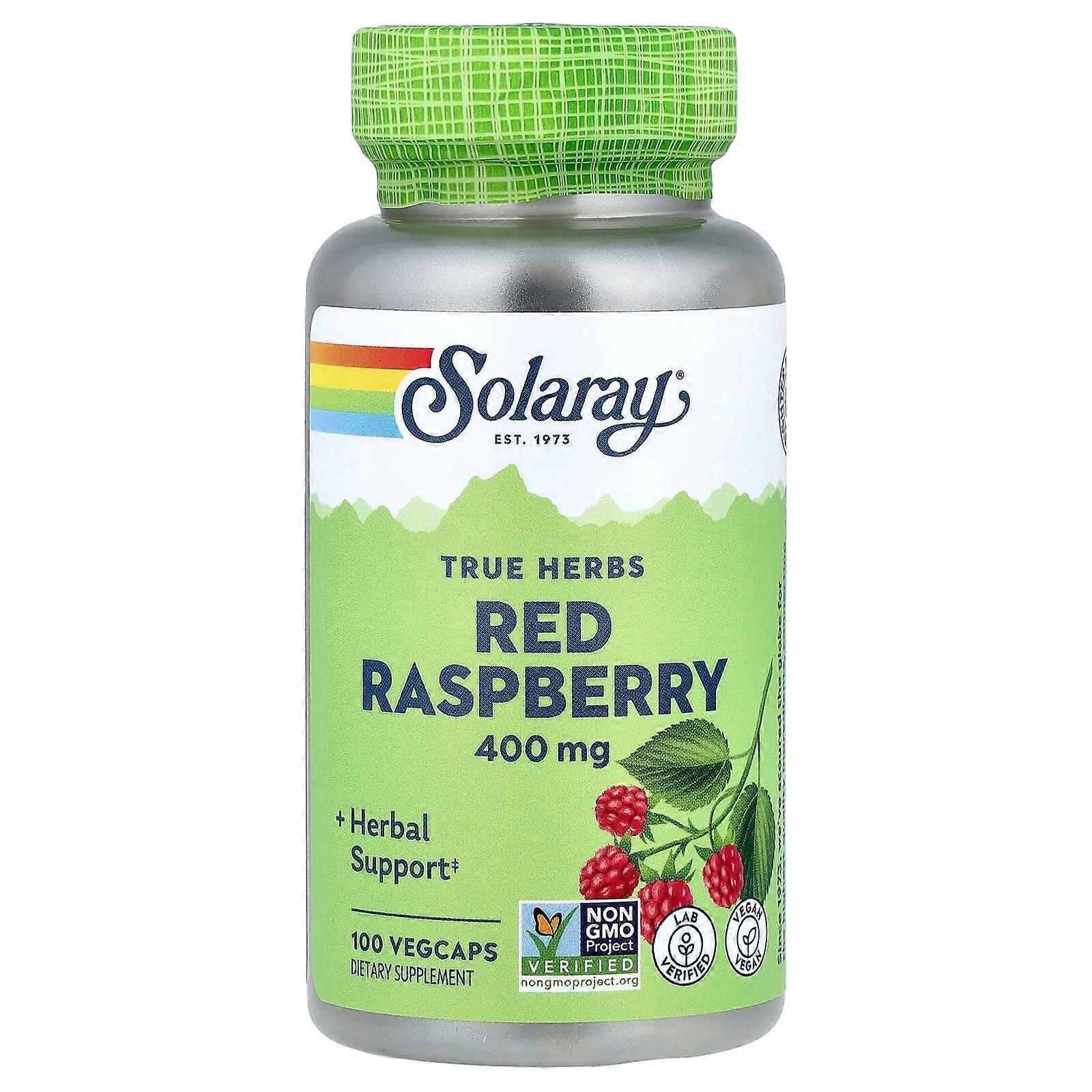 Solaray, True Herbs, Red Raspberry, 400 mg , 100 VegCaps