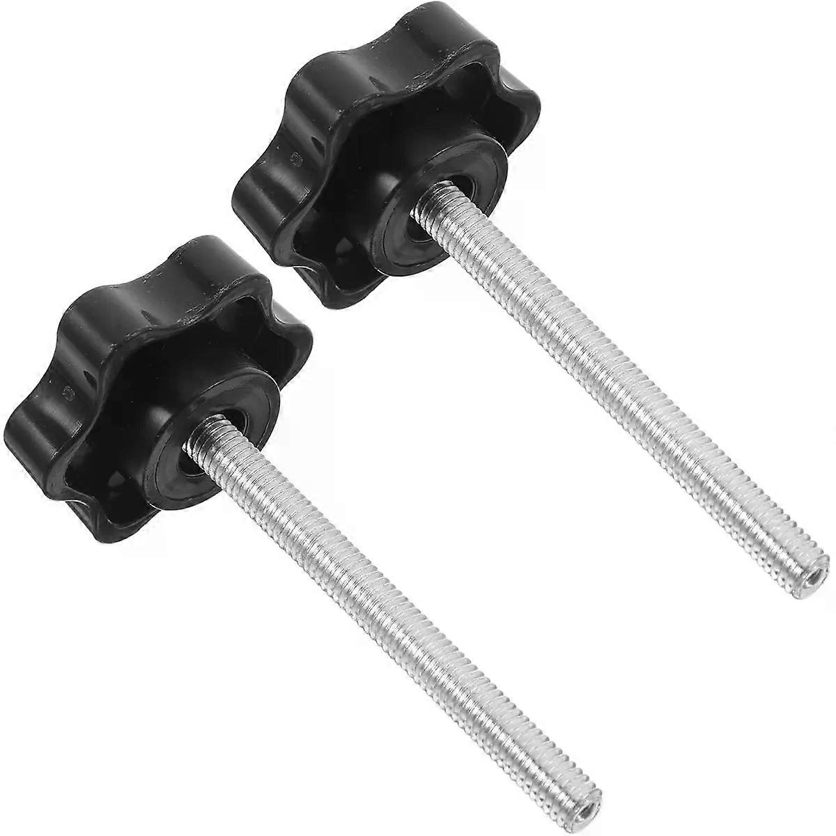 Replacement Knobs M6 Set with Rubber Pad Black